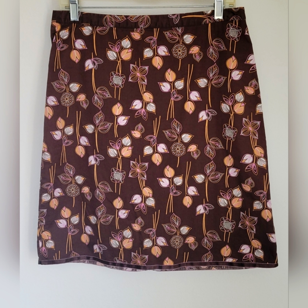 Women's Old Navy Brown Flowered Skirt Size 4